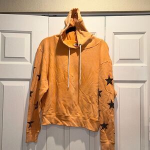 CHRLDR Orange Hoodie w Gray Stars, Size Large
